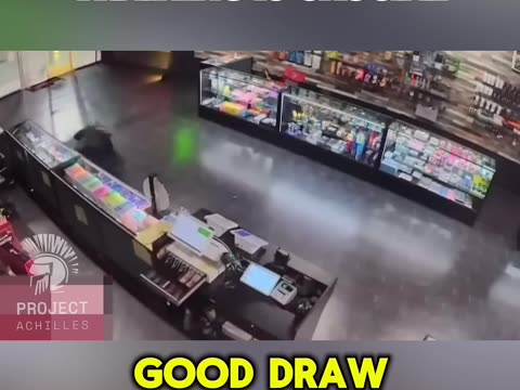 CLERK USES GUN TO DEFENDS HIMSELF