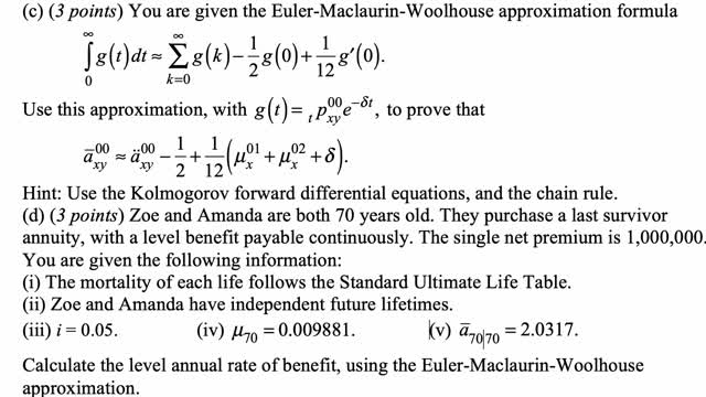 Exam LTAM exercise for August 4, 2021