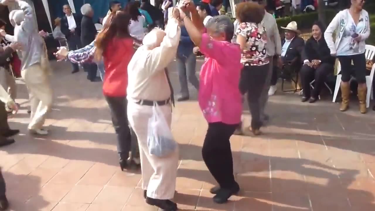 Funny old guy dancing