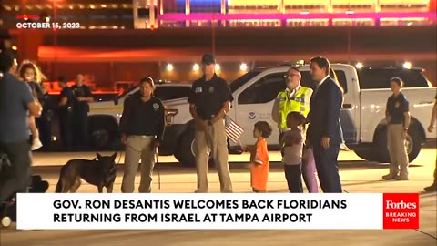 BREAKING- DeSantis Welcomes Back Floridians Returning From Israel At Tampa International Airport