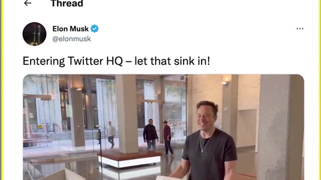 Elon Musk sink / Twitter headquarters