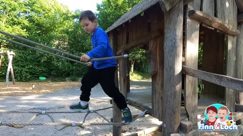 Tag With Mom and Kids in a New Playground