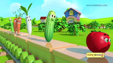 Humpty Railgadi o taar shobji Bondhura _ Humpty the train and vegetables song _ Kiddiestv bangla.