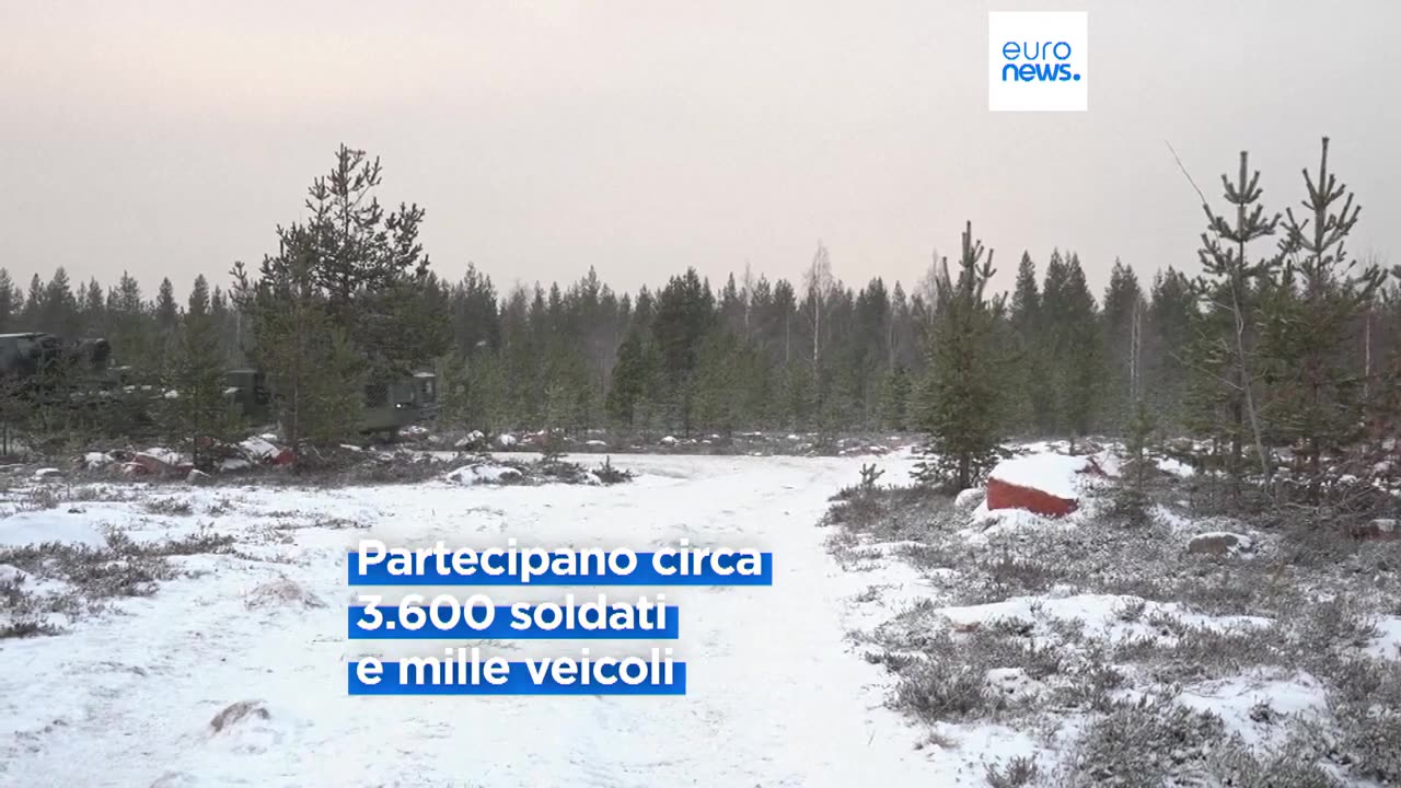 NOTIZIE DAL MONDO In Finlandia per la prima volta un'esercitazione della NATO,una delle più grandi mai tenute in Europa.All'esercitazione partecipano 3.600 soldati di 24 Paesi:si addestreranno per operare in condizioni sotto zero e la neve