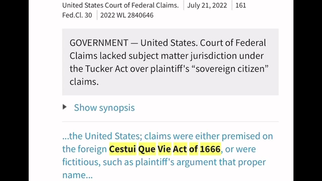 Where’s you evidence that the Cestui Que Vie Act of 1666 has in force and effect?