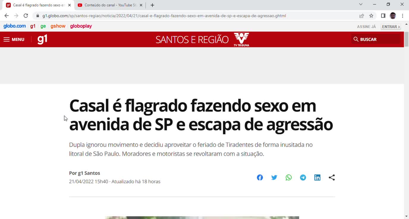 Casal é flagrado fazendo sexo em avenida de SP e escapa de agressão.mp4