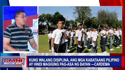 Kung walang disiplina, ang mga kabataang Pilipino ay hindi magiging pag-asa ng bayan —Cardema