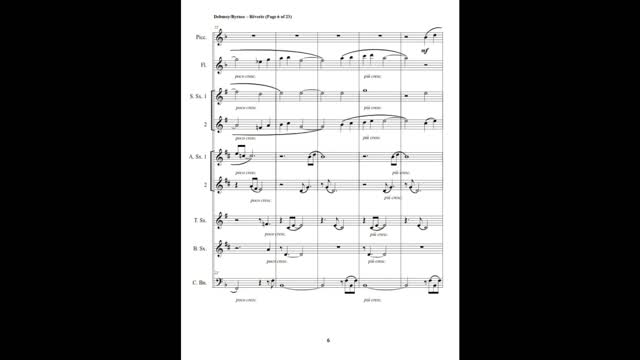 Claude Debussy – Rêverie (Saxophone Sextet + Piccolo, Flute & Contrabassoon)