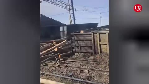 Drone attack on railway in Russia - wagons carrying fuel and freight