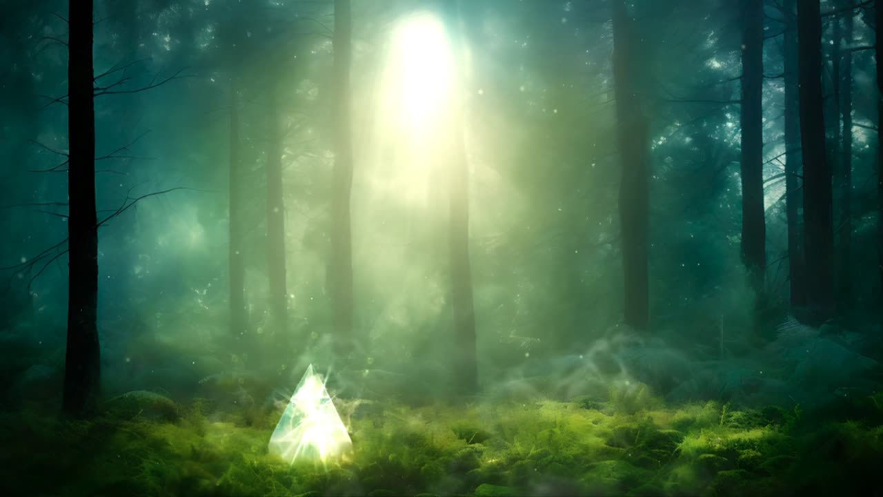 Big shining diamond in the forest