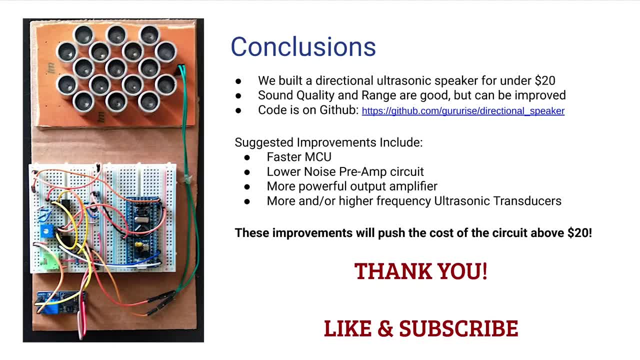 DIY Ultrasonic Audio Laser (Directional Speaker Old School)