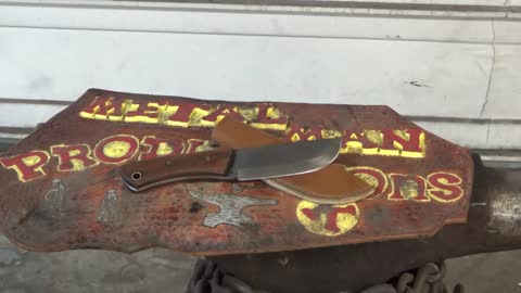 Forging a skinning knife