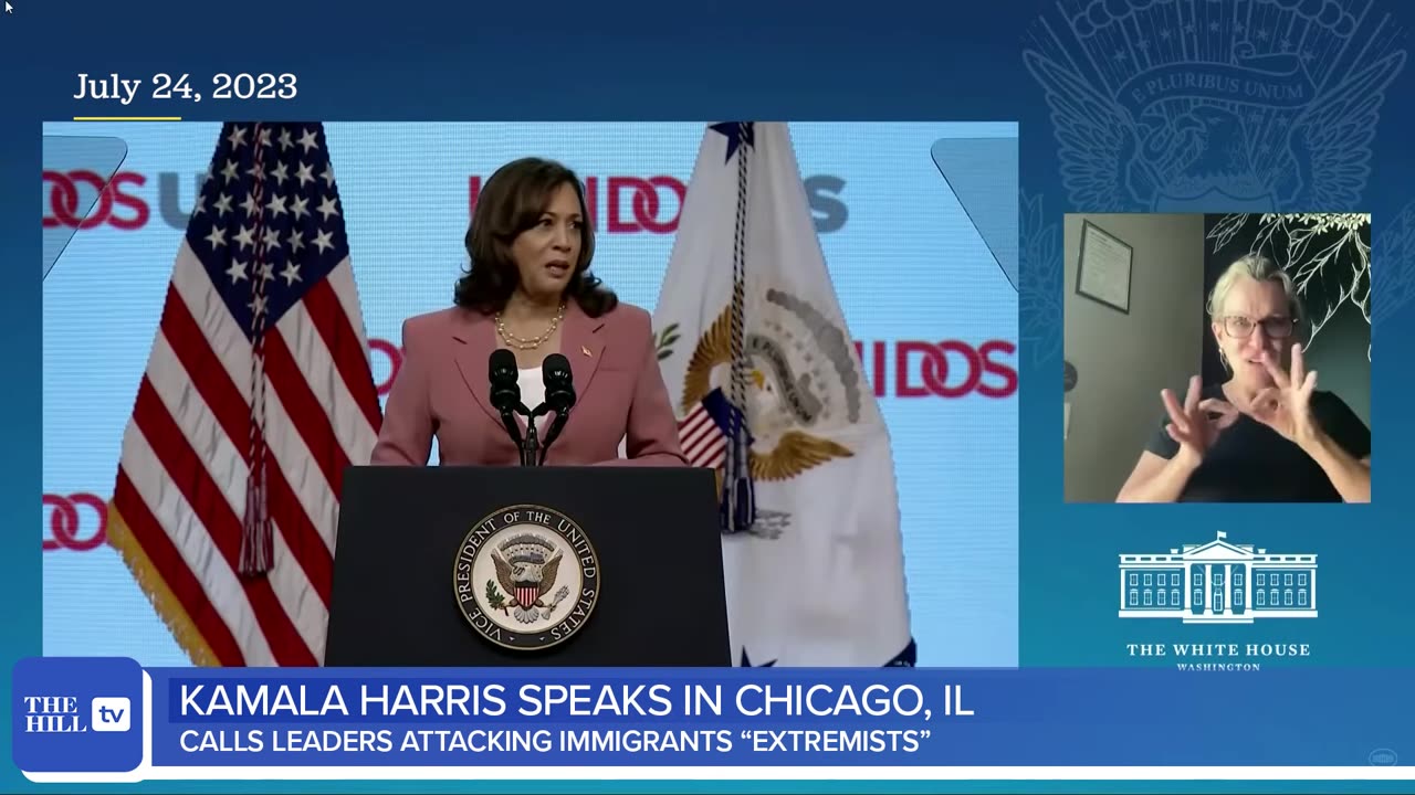 WATCH: Harris Criticizes 'EXTREMISTS, So-Called LEADERS' On Immigration Policy During Chicago Visit