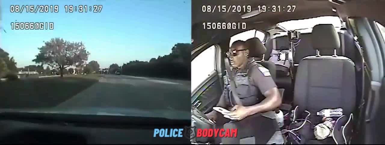 Dashcam video shows moments before SUV crashes into Tulsa patrol car