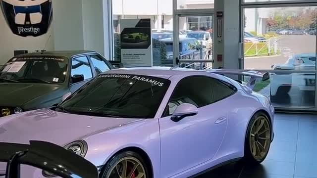 Manual Porsche 911 GT3 vinyl wrapped in Paint to Sample moonstone metallic