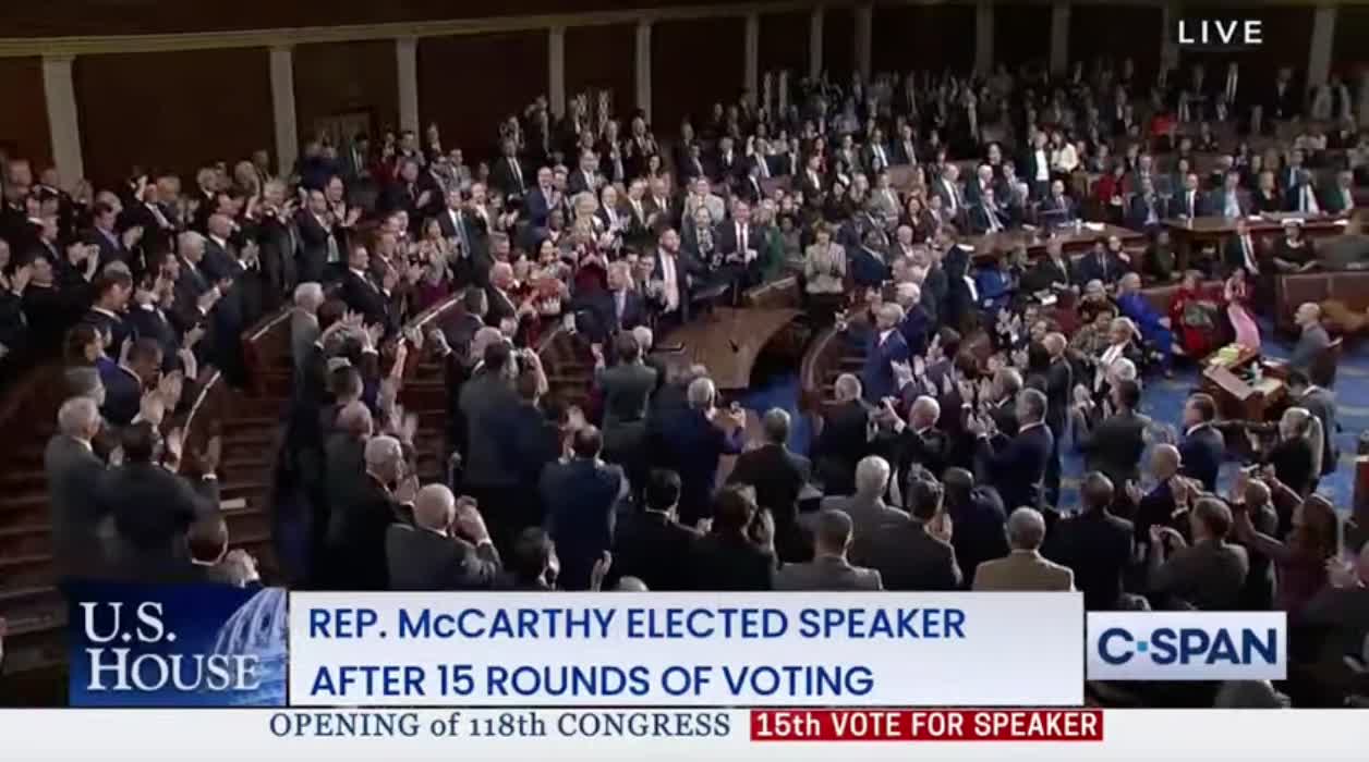 Kevin McCarthy wins the vote for House Speaker