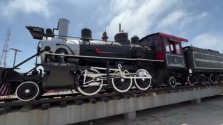 Locomotive in Galveston Railroad museum Texas USA