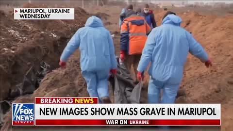 Graphic : Broadcast Shows Mass Graves in Ukraine