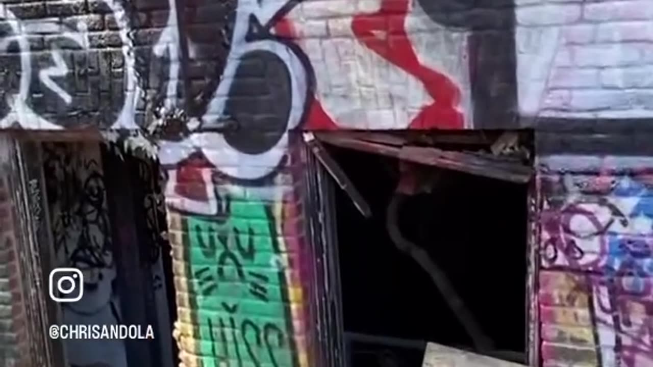 NEAR TOTALLY DESTROYED OLD BUILDING