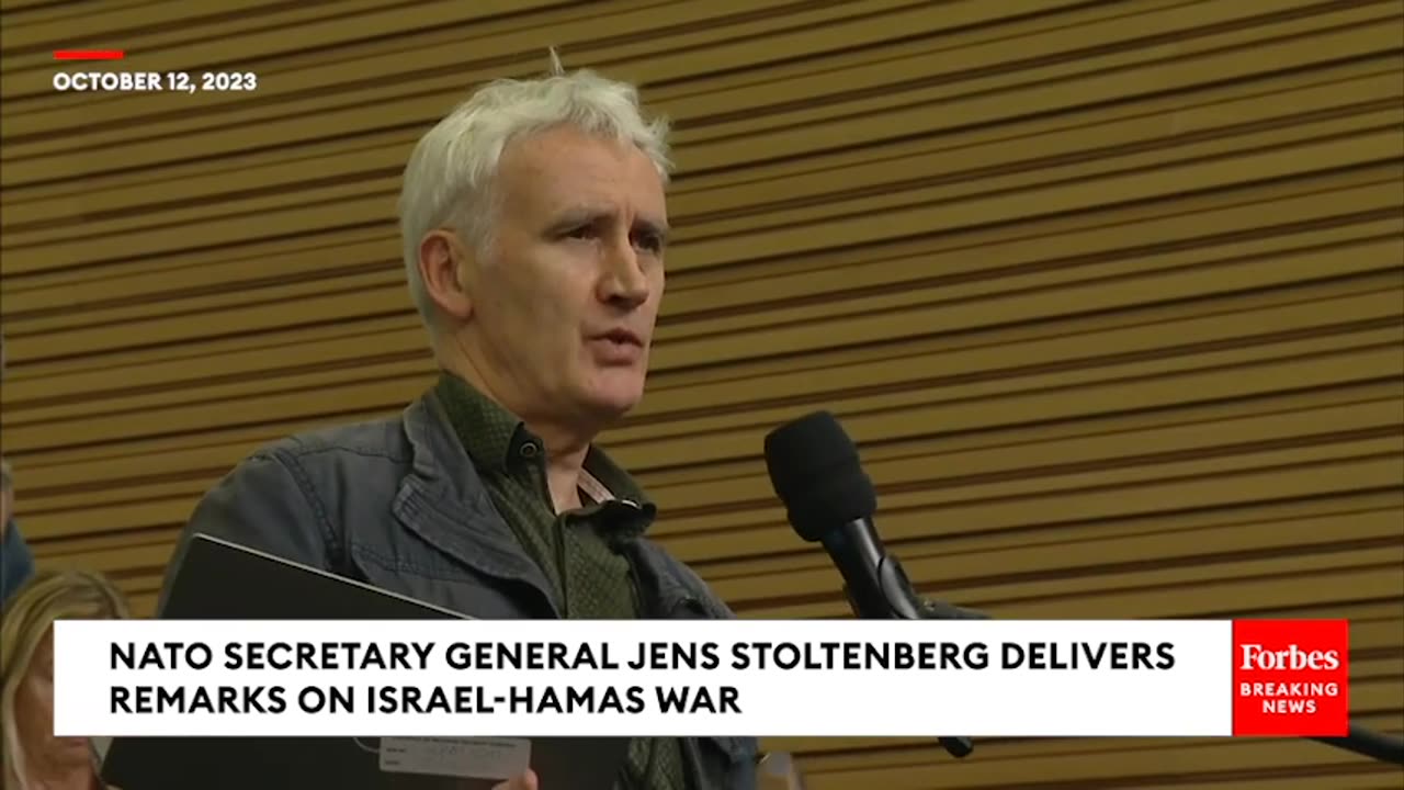 BREAKING NEWS- NATO Secretary General Jens Stoltenberg Defends Israel's Right To Defend Itself