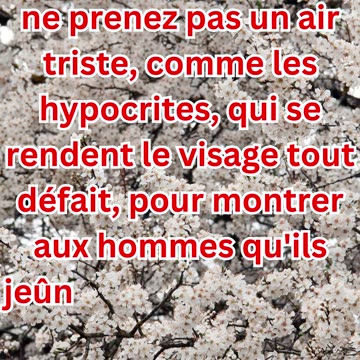 "La Véritable Humilité dans le Jeûne". Matthieu 6:16-18.