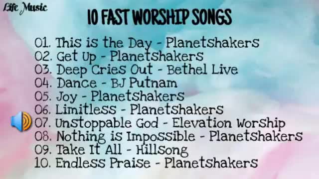 10 FAST WORSHIP SONGS