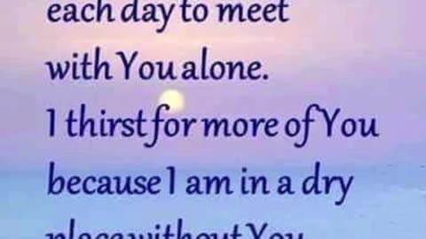 TIME ALONE WITH YAHWEH.......