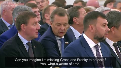 Lip-reading the crowd waiting for Putin.