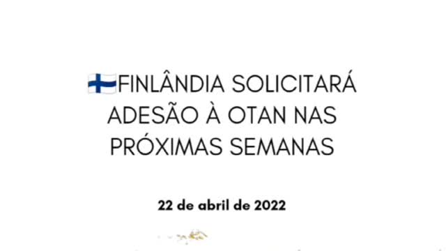 Finlândia solicitará adesão à OTAN