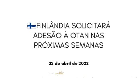 Finlândia solicitará adesão à OTAN