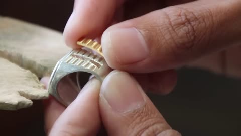 Make a gold ring for men - jewelry maker2