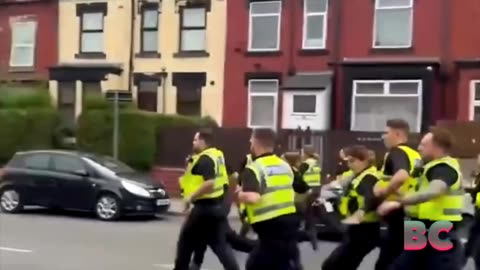 Protesters clash with police near the site of U.K. stabbing attack that killed 3 girls