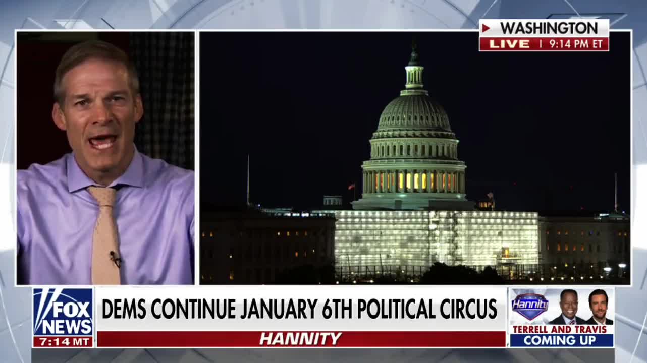 'Lie After Lie After Lie': Rep. Jim Jordan (R-OH) Torches Jan. 6 Committee on Hannity