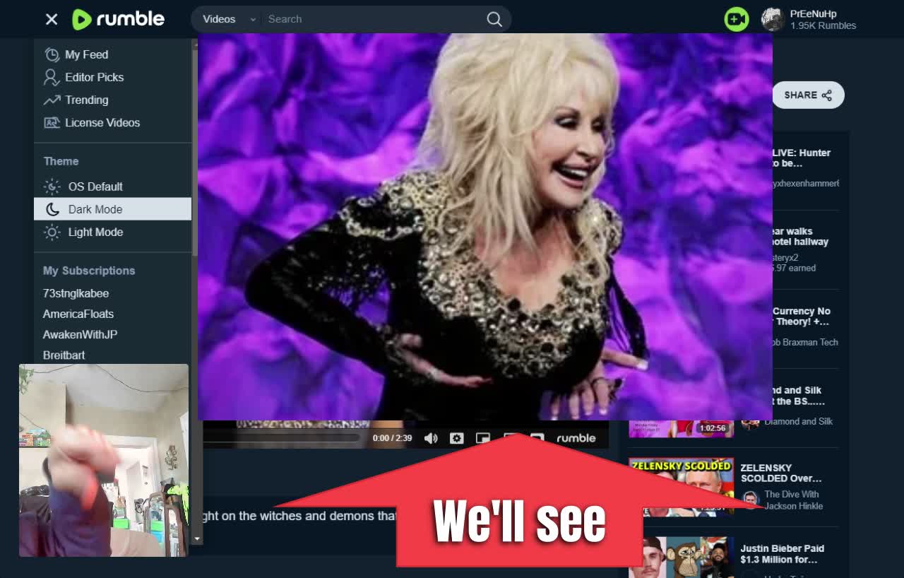 #44 Dolly Parton (who called the unvaccinated COWARDS) gets "Civility Award"