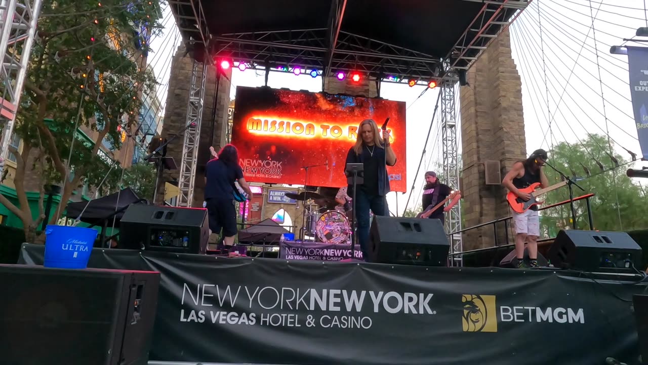 Watch this awesome hard rock band playing on the Las Vegas strip on September 18, 2021.