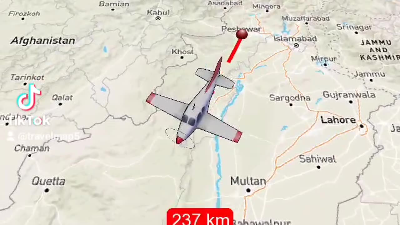 Travel map videos pakistan to Australia