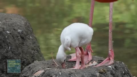 A Bronx Zoo Caribbean Flamingo Chick Takes Its First Steps 720