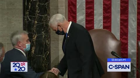 Pence Receiving a Challenge Coin from Former CIA Director Robert Gates