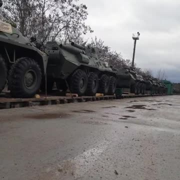 A batch of new BTR-82A, BTR-80K, armored medical and recovery vehicles