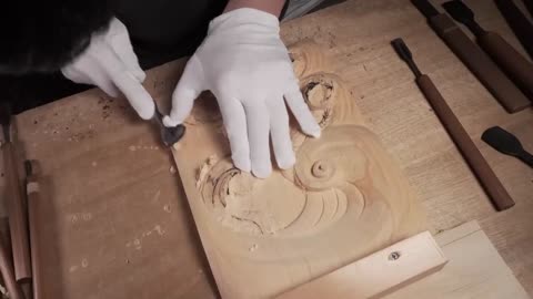 Wood Carving Dragon| To use technic of Japanese traditional wood carving| Woodworking