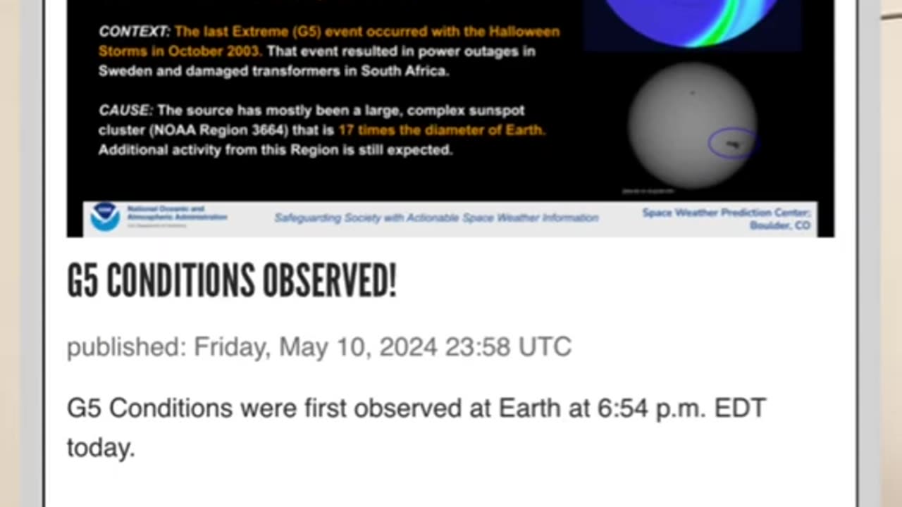 Elon Musk is following the geomagnetic solar storm closely...