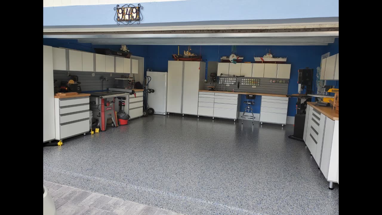 GARAGE CABINETRY & POLYUREA FLOORING #8821