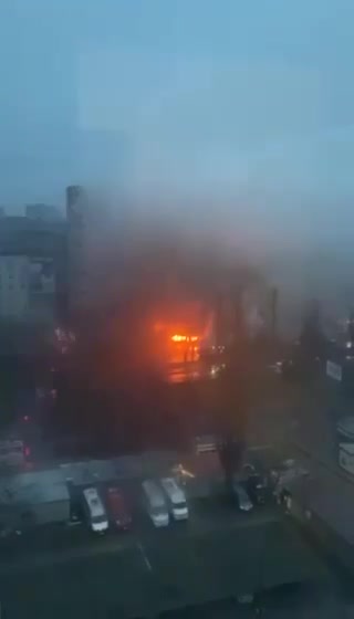 Fire in the city of Odessa caused by unknown people