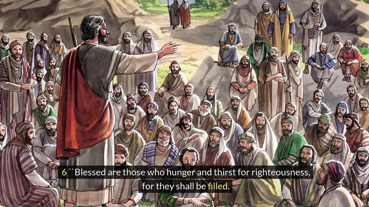 JESUS: The sermon on the mount and 8 blessings. Matthew 5:1-12. The Beatitudes.