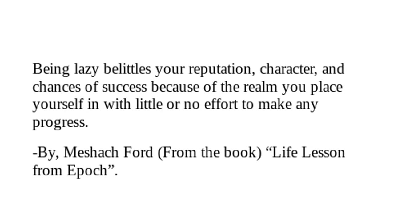 "Life Lesson from Epoch" Checkout Description