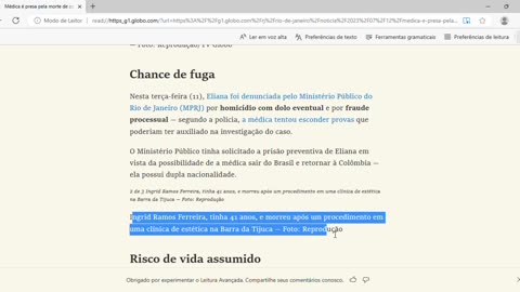 Médica é presa pela morte de cozinheira durante procedimento estético no Rio