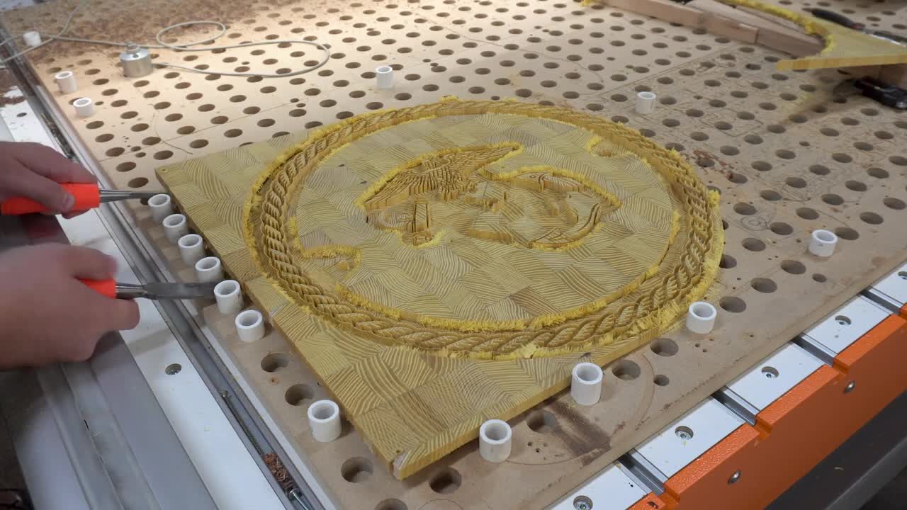 Marine Corps board. CNC wood inlay. BroinwooD.20