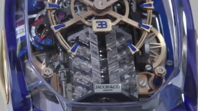 Put a Bugatti W16 cylinder engine into a watch # Bugatti # man's dream # mechanical watch