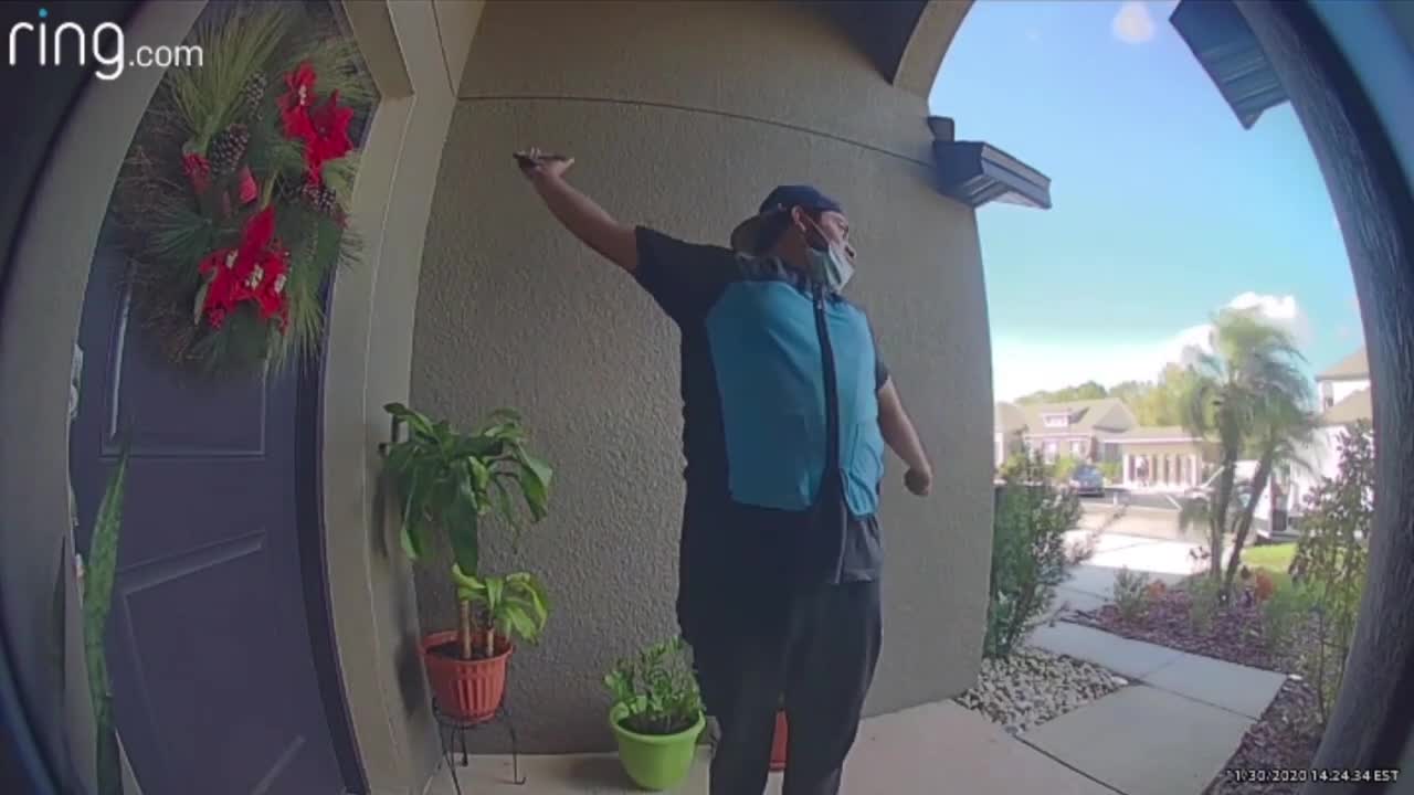 Amazon Delivery Guy Dancing In Front Of Ring Doorbell