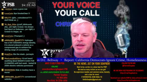 2022-03-06 14:00 EST - Your Voice, Your Call: with Chris Moore